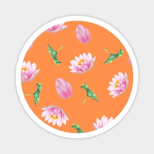 Hong Kong Lotus Light Orange - Yoga Calm Vibe Magnet